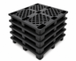 110cm x 110cm x 14cm Shiply Nestable Plastic Pallet - Black