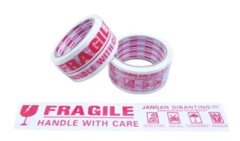 Shiply 2" x 150m Fragile Handling Packaging Tape - White