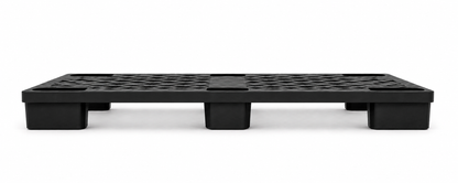Side angle of Shiply black nestable plastic pallet