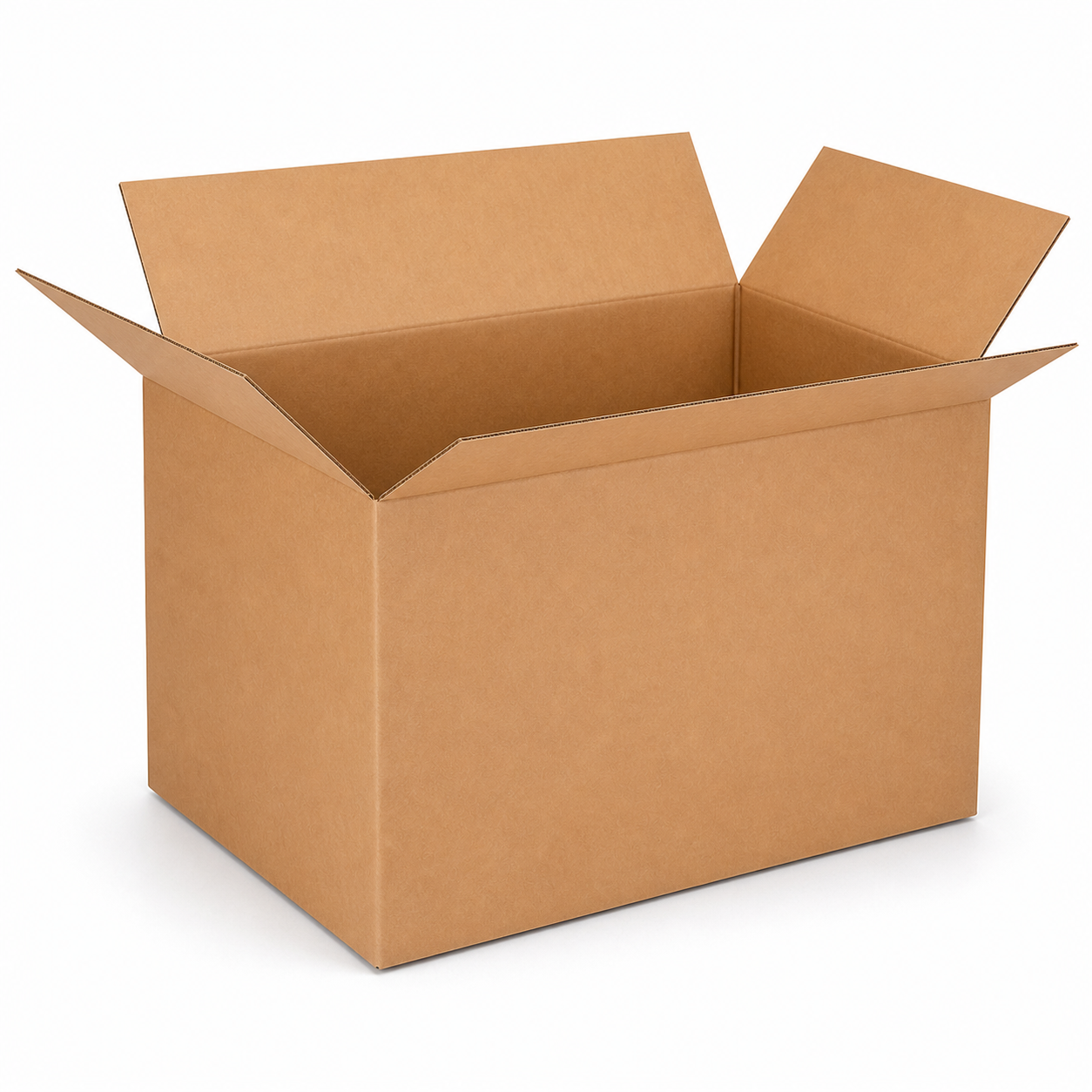 Shiply 24 x 18 x 18 inch corrugated shipping box with open flaps