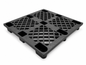 Shiply black nestable plastic pallet 110cm x 110cm x 14cm